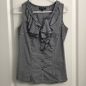 The limited black and white xs gingham blouse